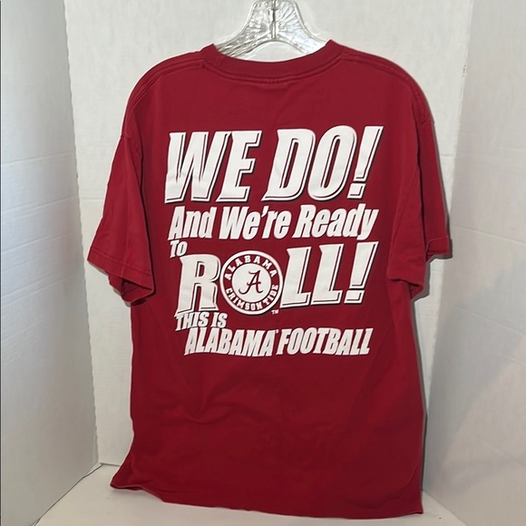 Bright Red Alabama football Short Sleeve Tee with Graphic Print - Picture 3 of 9